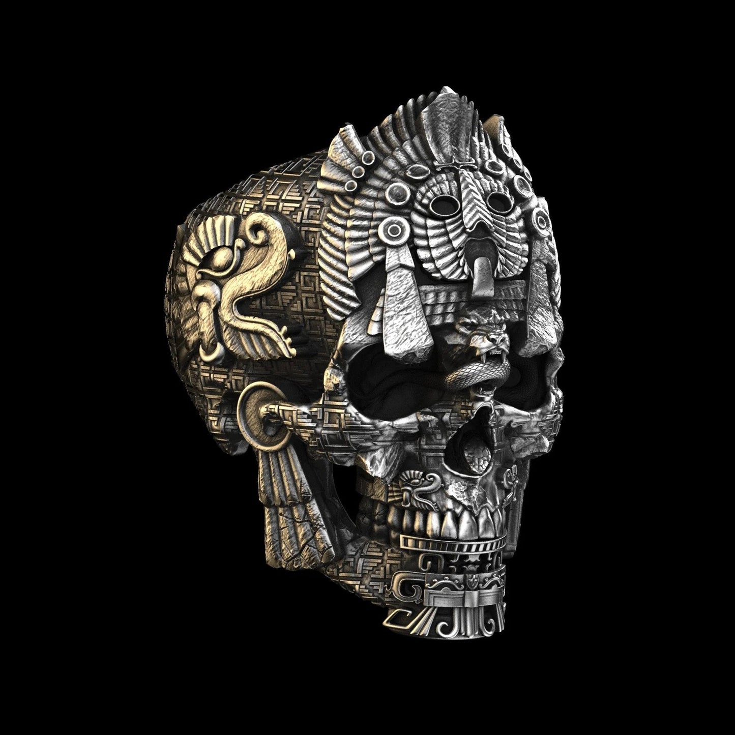 BowLift | Sterling Silver Black Skull Ring