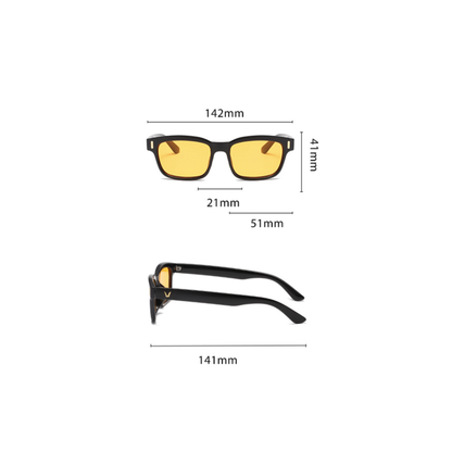 Blue Light Filter Glasses Square for Screen Work | Skanto
