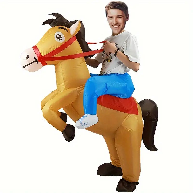 Skanto | Inflatable Cowboy Horse Costume for Adults