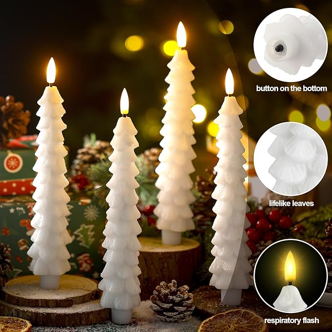 Skanto | Flameless LED Candles with Remote Control – Realistic 3D Flame Model LumaGlow