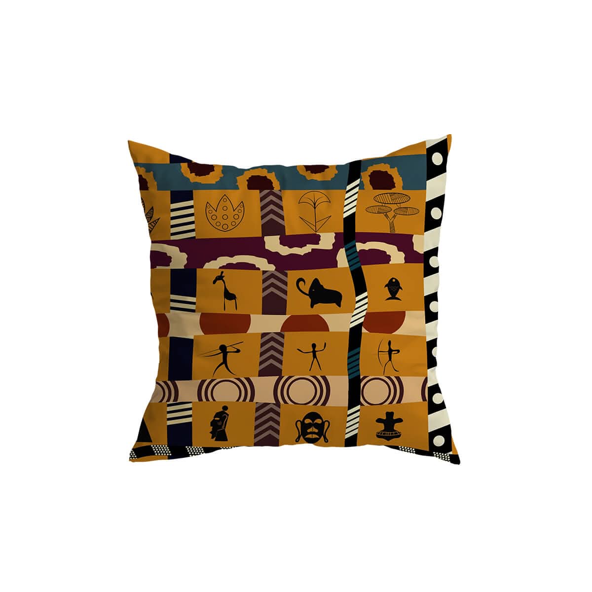 Skanto | African Pattern Fleece Pillow Cover for Home Decor