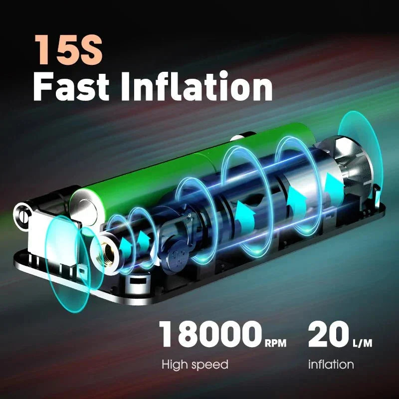 BowLift | AirGo Max – Portable Tire Inflator with Digital Display & 150 PSI Power