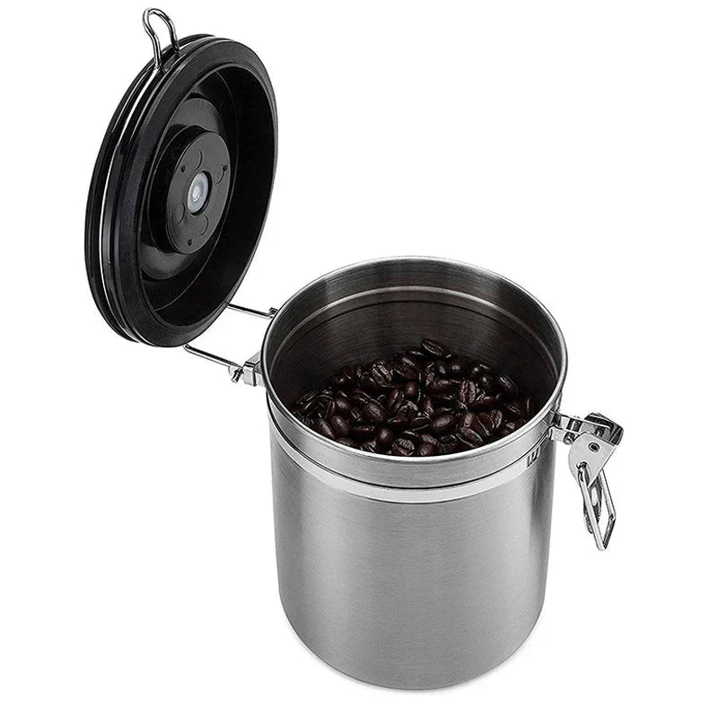 Airtight Coffee Container CO2 Valve Storage Canister with Scoop | Bowlift