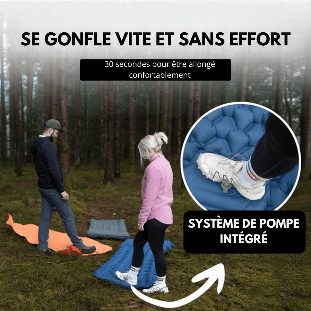 BowLift | AirTrek Mat – Inflatable Camping Mattress with Foot Pump & Built-In Pillow