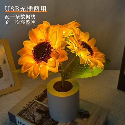 Skanto | Skanto Sunflower LED Table Lamp - Decorative Lighting Fixture for Home Decor & Bedside Use
