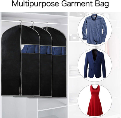 Brehn | Breathable Garment Protection Set – 5-pack Garment Covers with Window (1+1 FREE)