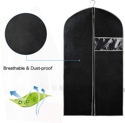 Brehn | Breathable Garment Protection Set – 5-pack Garment Covers with Window (1+1 FREE)