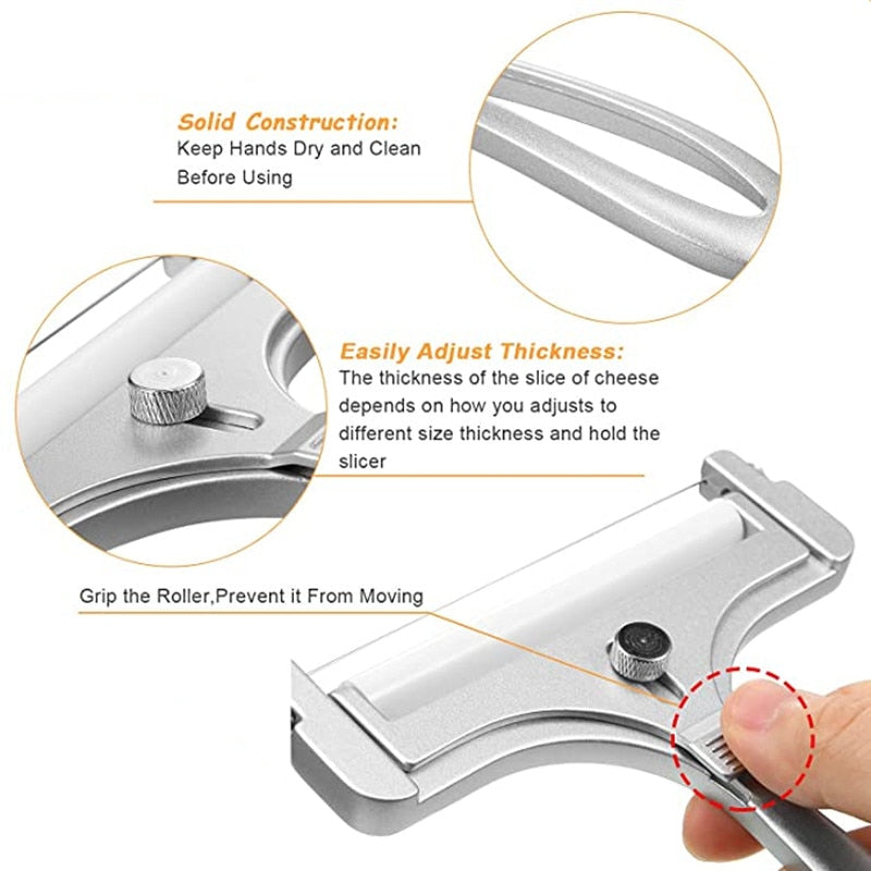 Aluminum Alloy Cheese Slicer Adjustable Thickness Kitchen Gadget | Bowlift