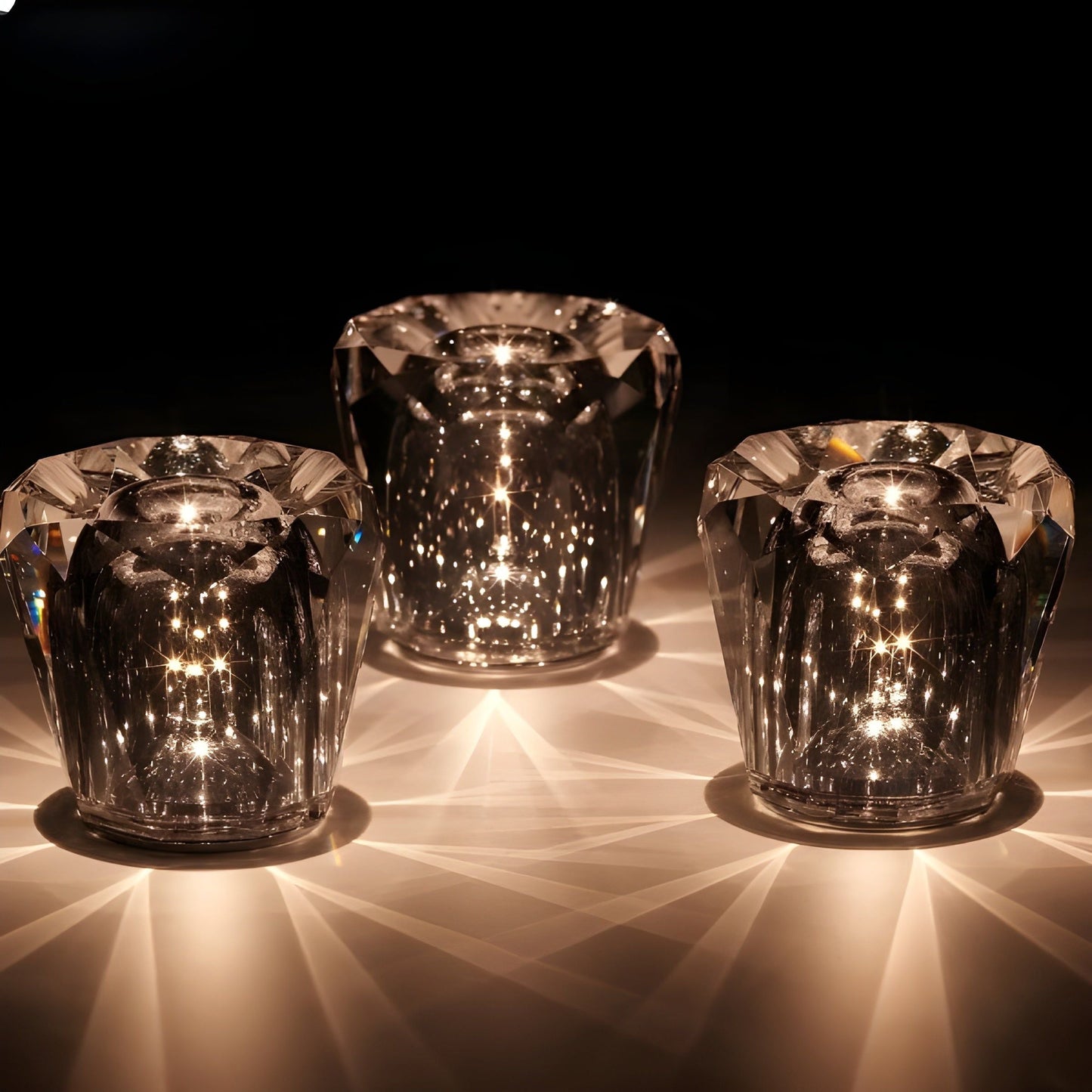 Diamond Crystal LED Table Lamp – Luxury Rechargeable