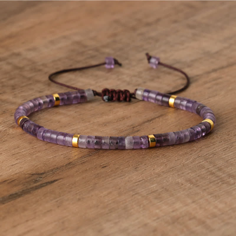 Skanto | Braided bracelet with 2,4 mm natural stone beads – Seraphina