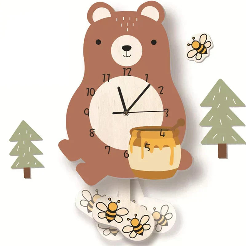 Skanto | Frendorf – Kids' Pendulum Clock with Animal Motifs