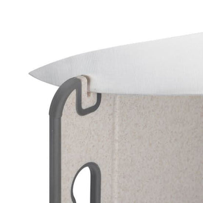 BowLift | Dual-Sided Stainless Steel Cutting Board with Knife Sharpener