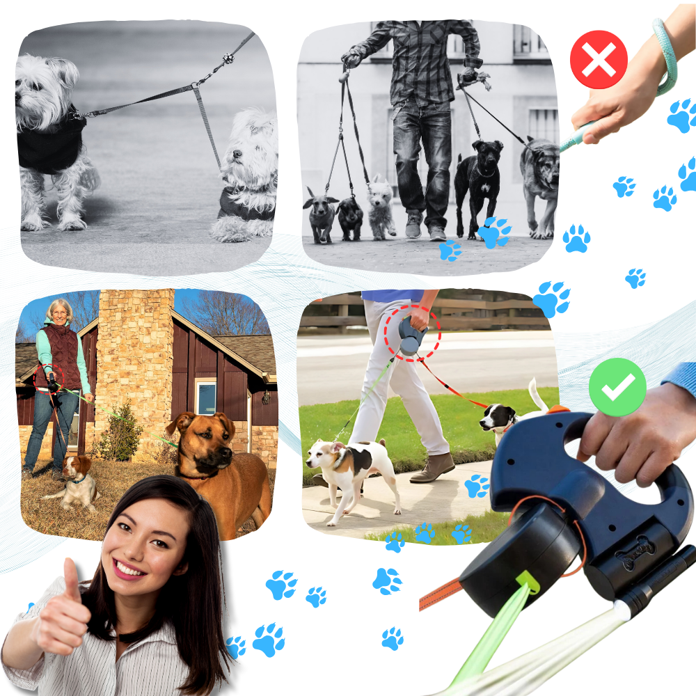 Anti-Tangle Retractable Dog Leash