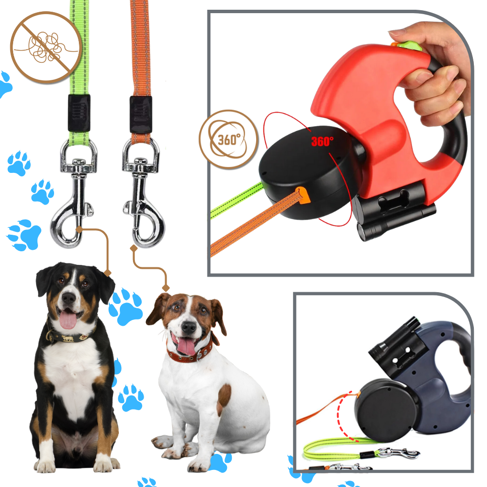 Anti-Tangle Retractable Dog Leash
