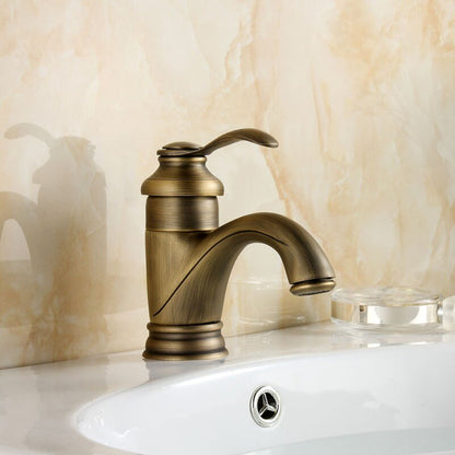 Antique Brass Faucet Bathroom Fixtures Mixer Tap Sink Faucet