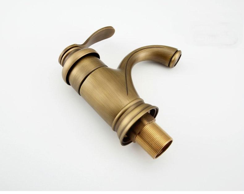 Antique Brass Faucet Bathroom Fixture Mixer Tap Sink Faucet