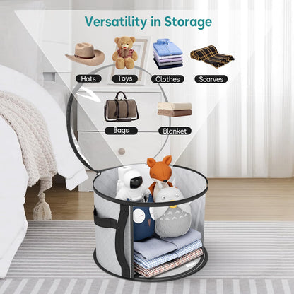Large Clear Hat Storage Case – Wide-Brim Hat Organiser with Handles | Kalsten