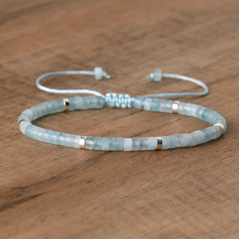 Skanto | Braided bracelet with 2,4 mm natural stone beads – Seraphina