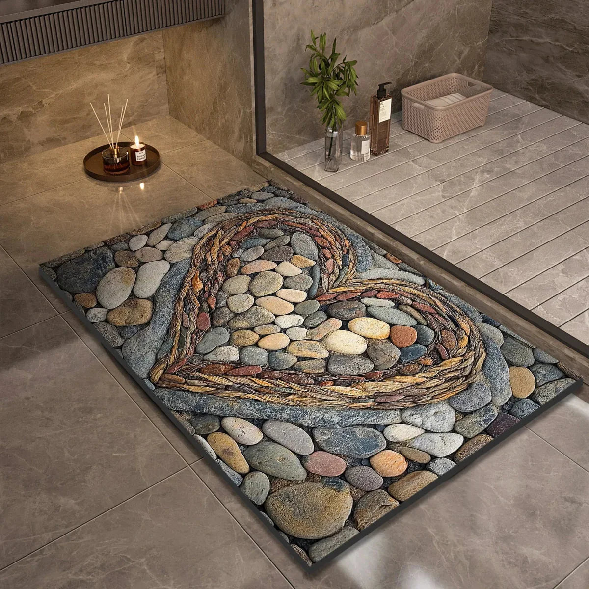 Skanto | AQUASOFT BATH MAT – Diatomaceous Earth Bath Mat for Safety & Comfort