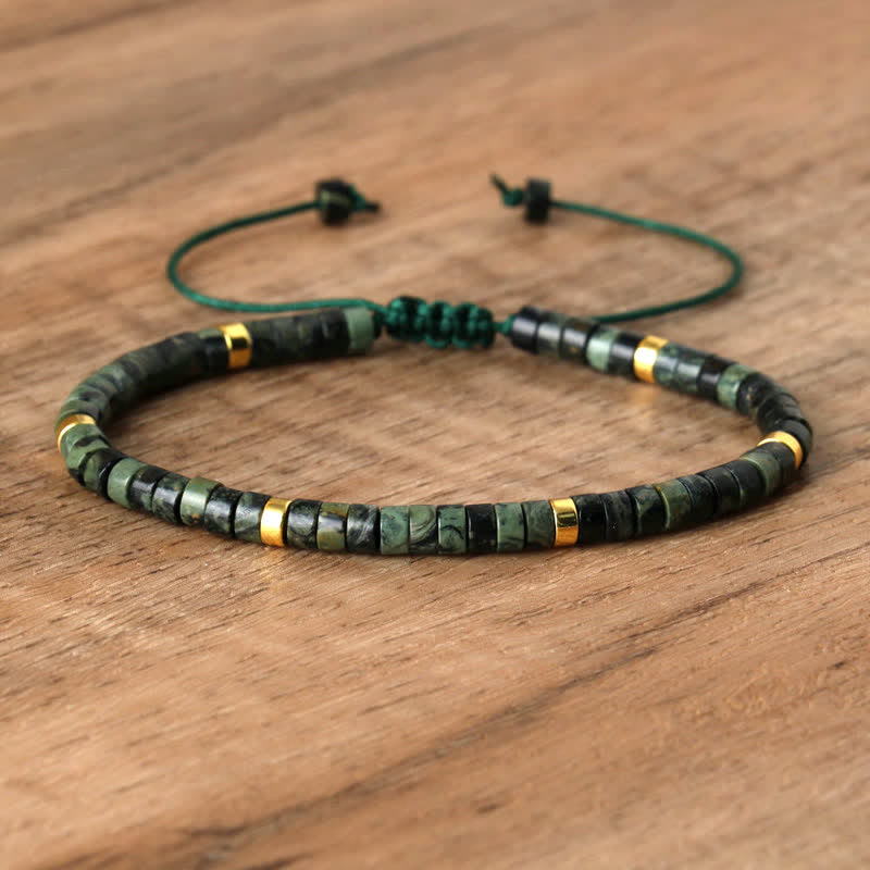 Skanto | Braided bracelet with 2,4 mm natural stone beads – Seraphina