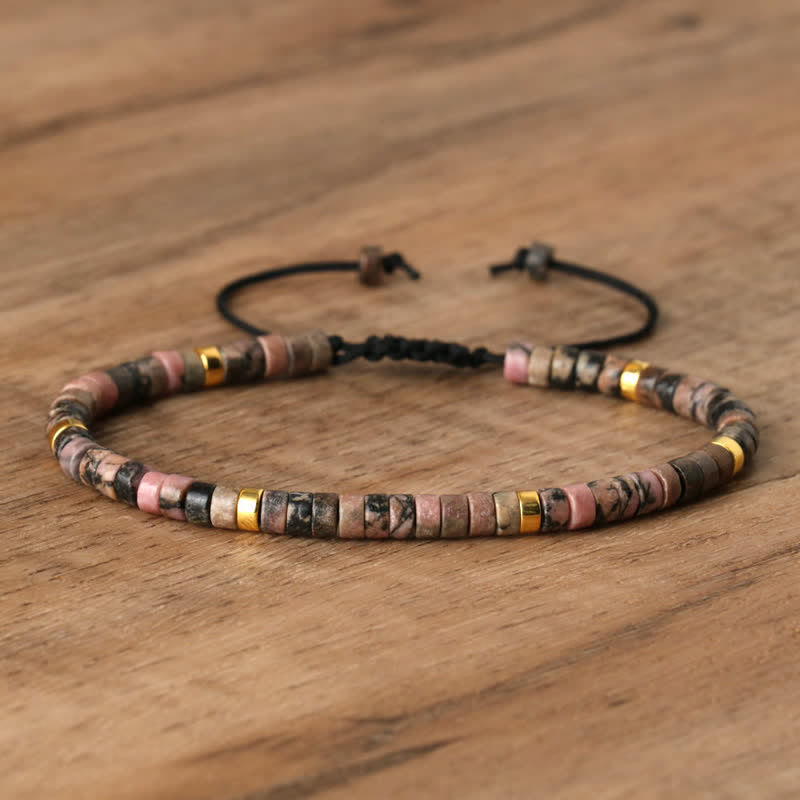 Skanto | Braided bracelet with 2,4 mm natural stone beads – Seraphina