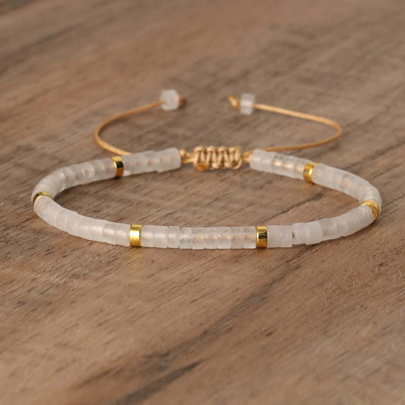 Skanto | Braided bracelet with 2,4 mm natural stone beads – Seraphina