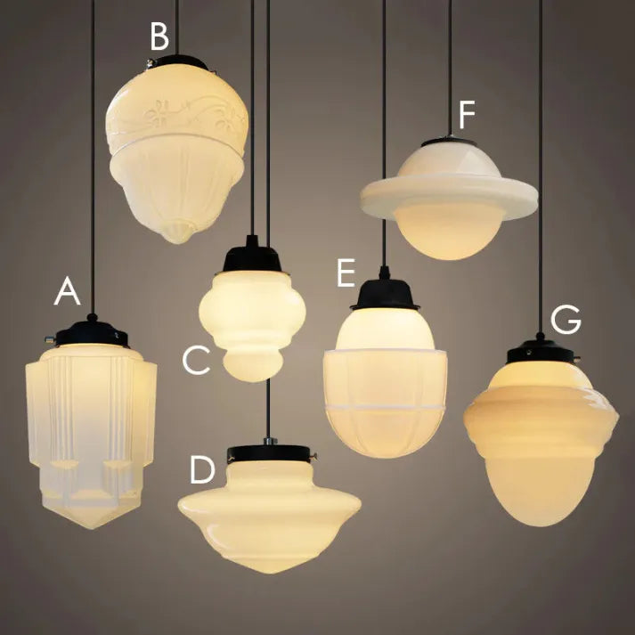 LumiNéo – Modern Geometric Pendant in Frosted Glass