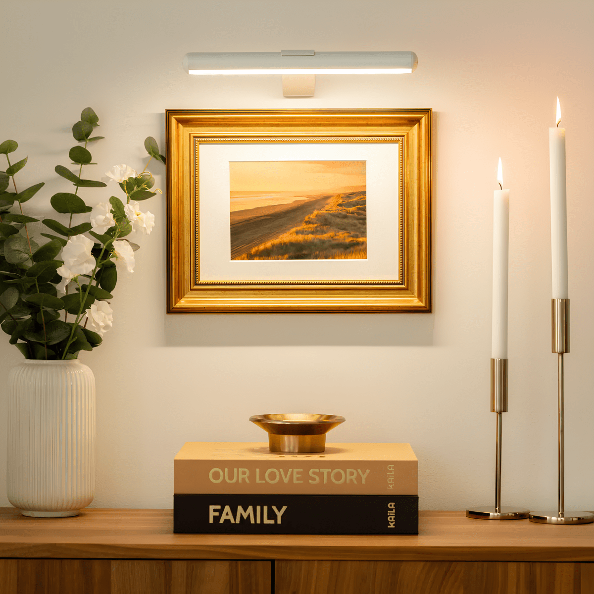 BowLift | ArtGlow LED Wall Lamp – Wireless Lighting for Art and Decoration
