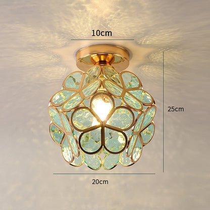 Skanto | Artistic Glass Ceiling Lamp with Flower Design - FlowerHall