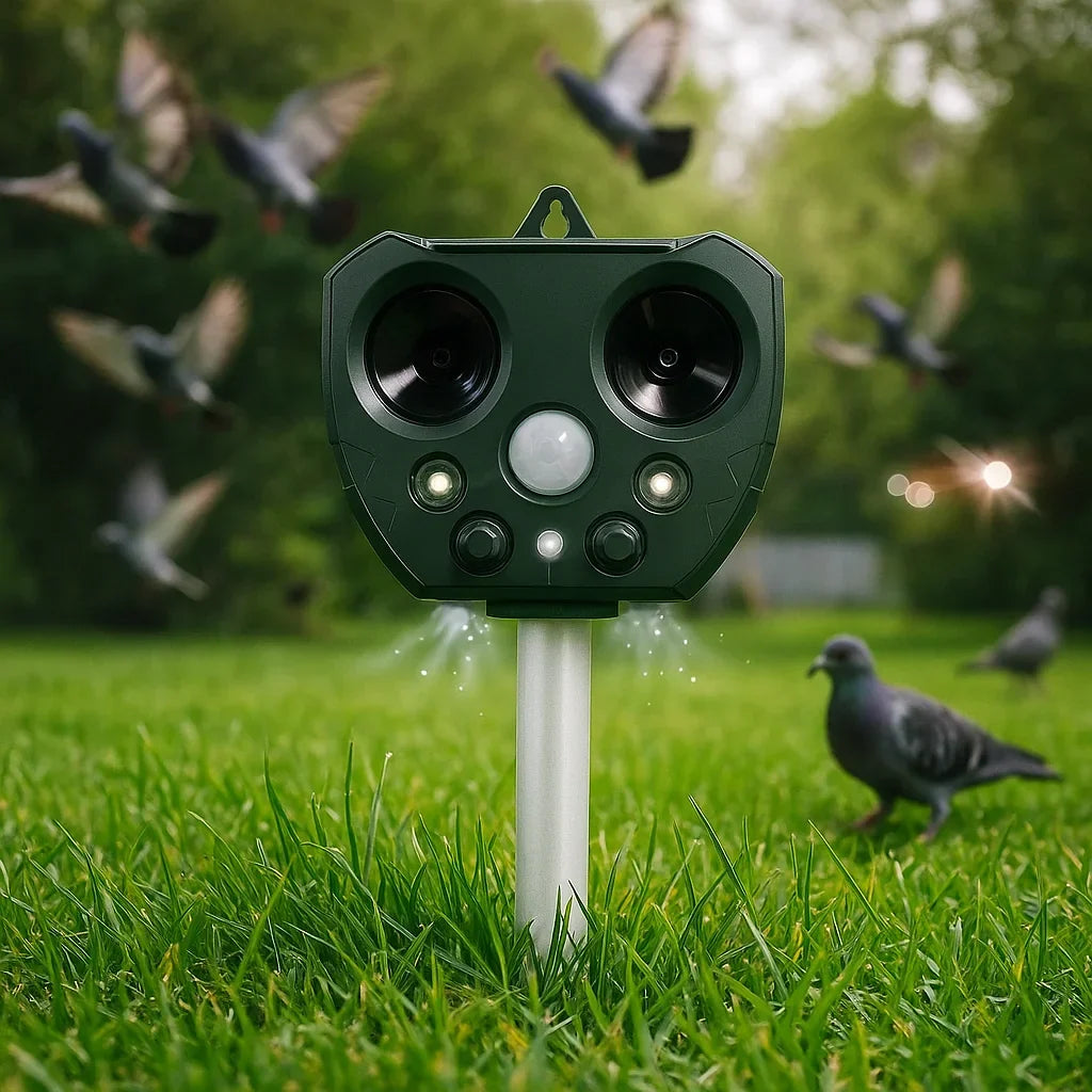 BowLift | Ultrasonic Bird & Pest Repeller Device - Effective Pest Control for Gardens, Yards & Outdoor Spaces