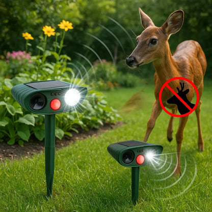 Skanto | Solar Ultrasonic Deer Repeller - Effective Deer Deterrent for Gardens & Farms Within 48 Hours