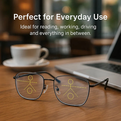 Skanto | Progressive Multifocal Glasses for Clear Vision - Intelligent German Design for Everyday Use