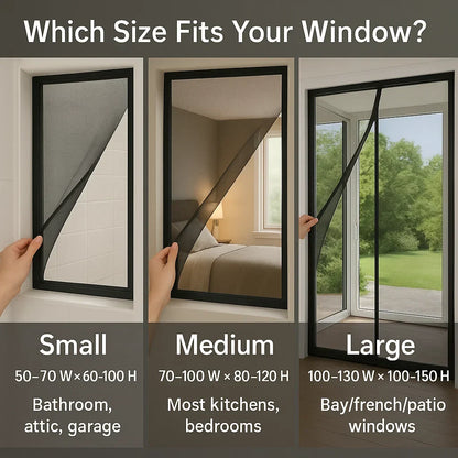 Skanto | Magnetic Mosquito Net for Windows - Invisible Mesh Insect Screen for Home Protection & Pest Prevention