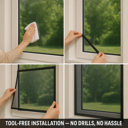 Skanto | Magnetic Mosquito Net for Windows - Invisible Mesh Insect Screen for Home Protection & Pest Prevention