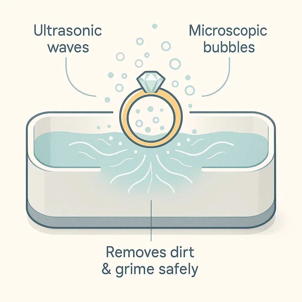 Skanto | Ultrasonic Cleaner | Gentle, Effective, and Versatile for Jewelry, Glasses, Watches, and Dentures