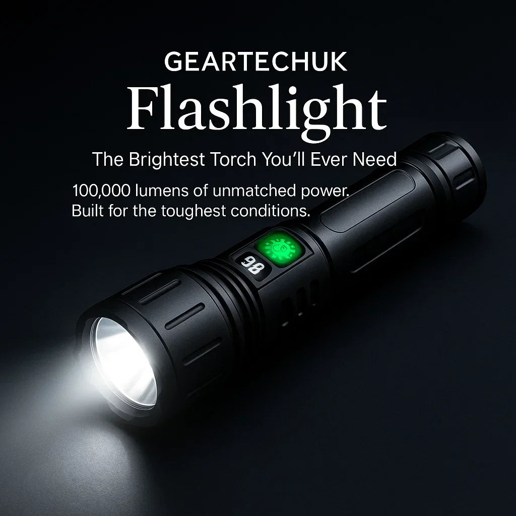 Skanto | 100000 Lumen Tactical Flashlight | World's Brightest High-Handheld Flashlight