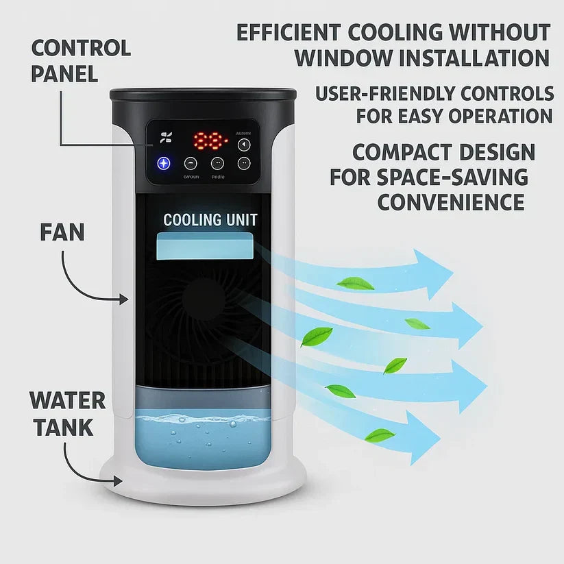 Portable Air Conditioner | Windowless, Energy Efficient & Ideal for Home Office and Dormitory Use | Kalsten