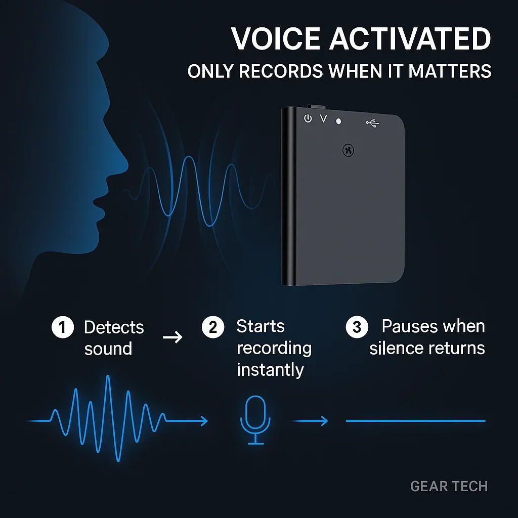 Skanto | Mini Voice Recorder – Small, Discreet, and Powerful Audio Recording | Perfect for Stealth Recording and Voice Sensing