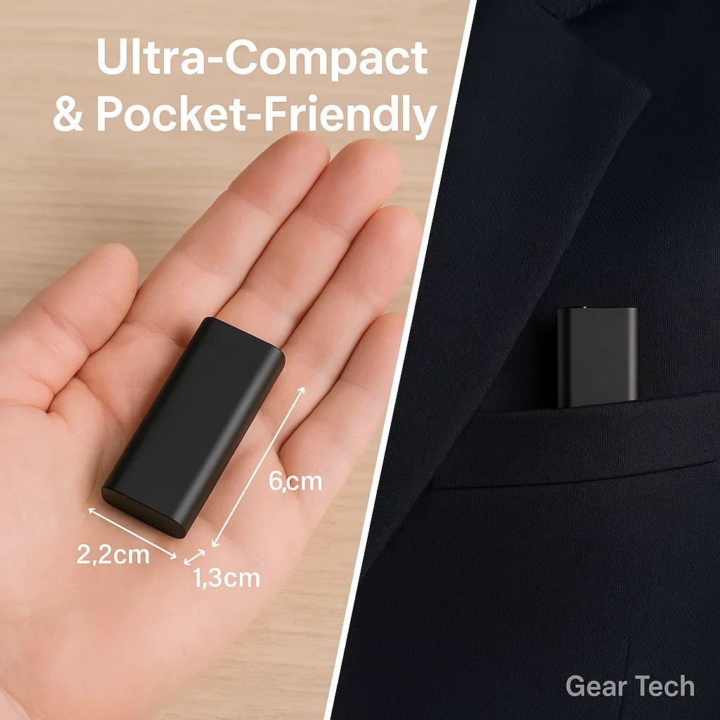 Skanto | Mini Voice Recorder – Small, Discreet, and Powerful Audio Recording | Perfect for Stealth Recording and Voice Sensing