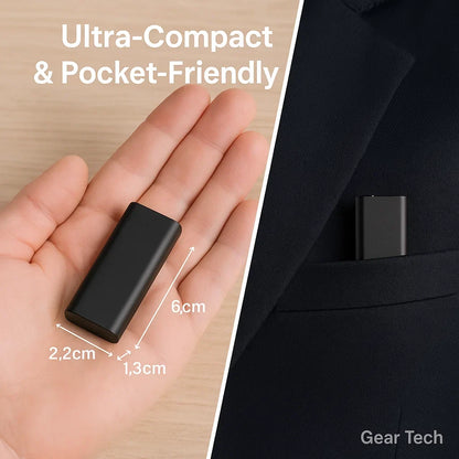 Skanto | Mini Voice Recorder – Small, Discreet, and Powerful Audio Recording | Perfect for Stealth Recording and Voice Sensing