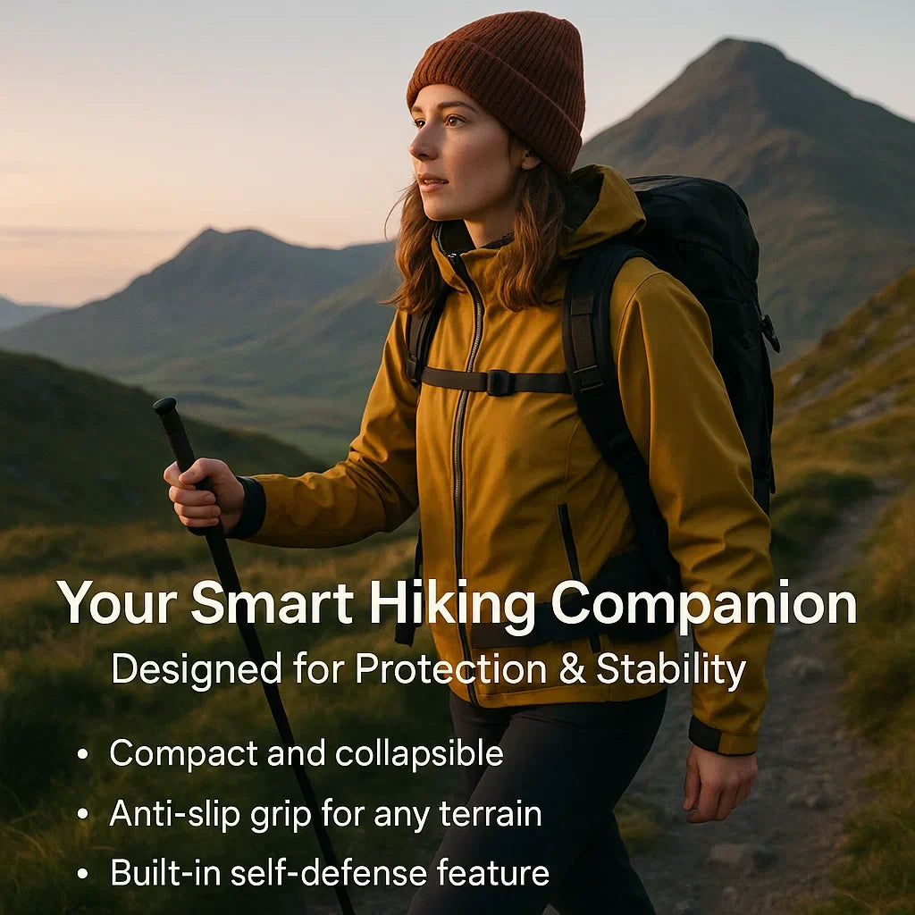 Automatic Self Defense Walking Stick for Hiking and Urban Safety