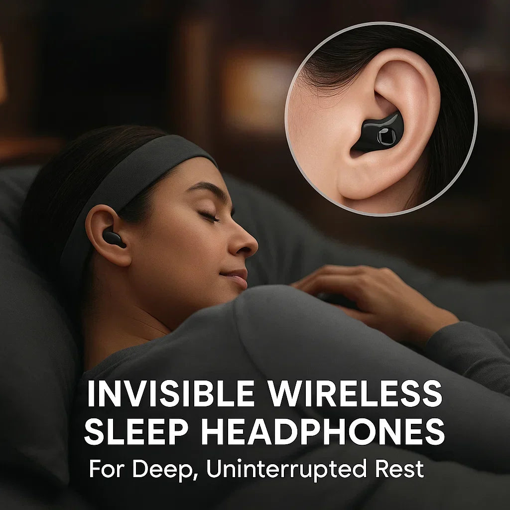 Skanto | Invisible Wireless Sleep Earbuds | IPX5 Waterproof, Bluetooth 5.3 for Comfortable Sleep & Relaxation