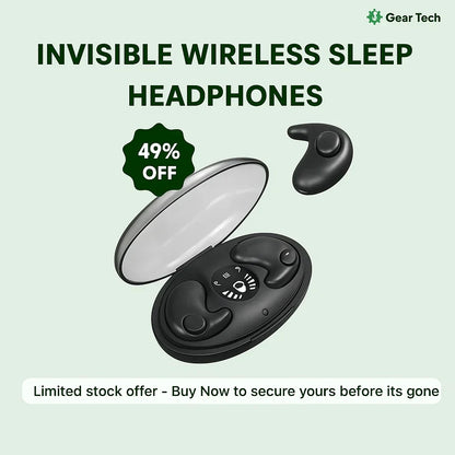 Skanto | Invisible Wireless Sleep Earbuds | IPX5 Waterproof, Bluetooth 5.3 for Comfortable Sleep & Relaxation