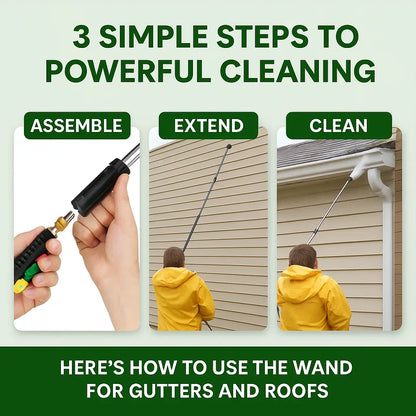 BowLift | Telescoping High Pressure Washer Wand Set | 4000 PSI, 7 Nozzle Tips & Ideal for Gutter, Roof, and Hard-to-Reach Cleaning
