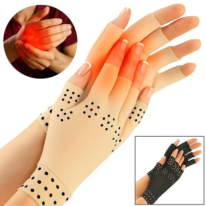 BowLift | Fingerless Gloves for Arthritis & Pain Relief - Magnetic Compression for Improved Circulation and Reduced Swelling