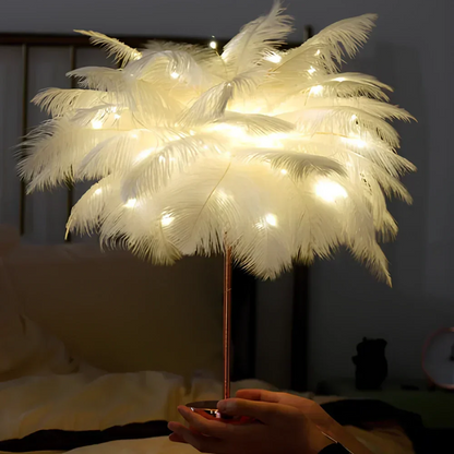 Skanto | Atmospheric Feather Palm Tree Lamp - LumaPalm