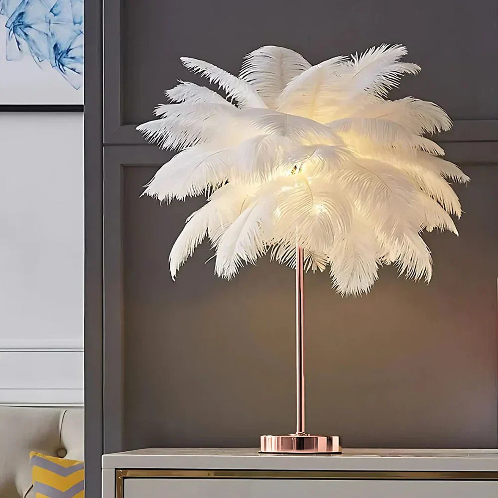 Skanto | Atmospheric Feather Palm Tree Lamp - LumaPalm