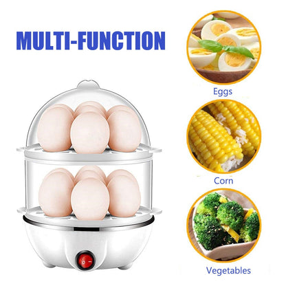 Automatic electric fast egg cooker for double eggs, hard-boiled egg cooker | Karnz