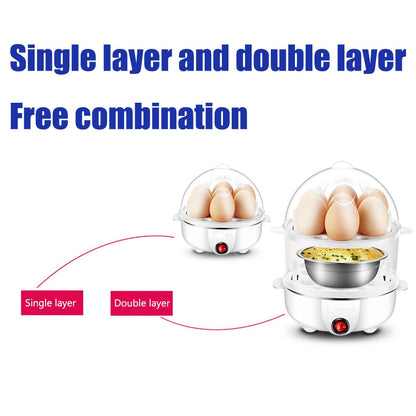 Automatic electric fast egg cooker for double eggs, hard-boiled egg cooker | Karnz