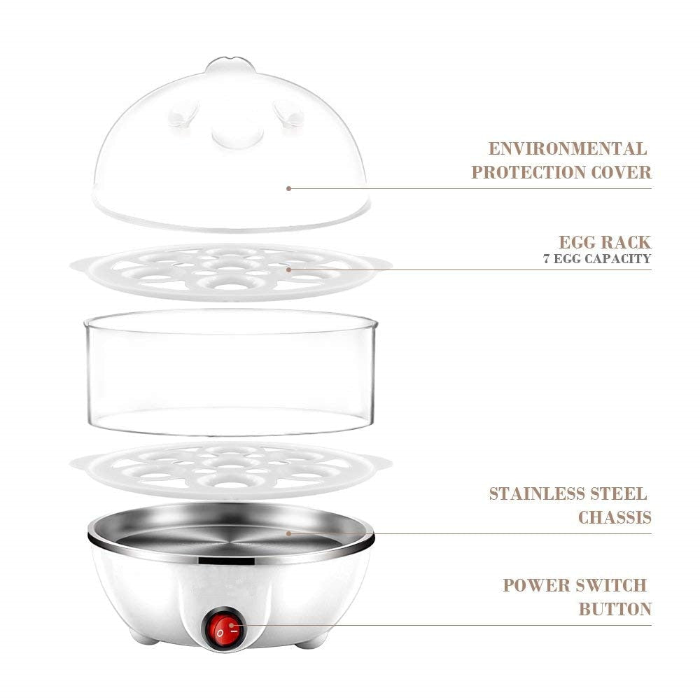 Automatic electric fast egg cooker for double eggs, hard-boiled egg cooker | Karnz